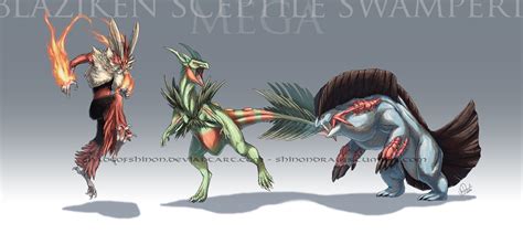 Mega Hoenn Starters by ShadeofShinon on DeviantArt