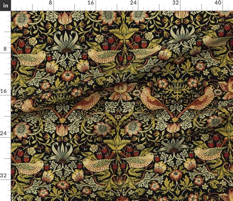 William Morris ~ Strawberry Thief ~ Fabric Spoonflower