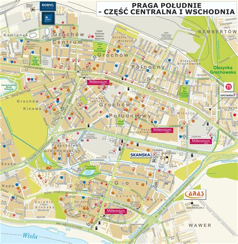 Nowe mieszkania Praga Południe Mapa lokalizacji inwestycji rynek