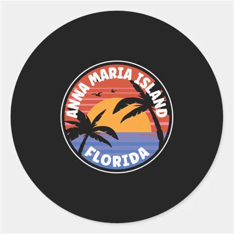 Anna Maria Island Florida Sunrise Classic Round Sticker Zazzle