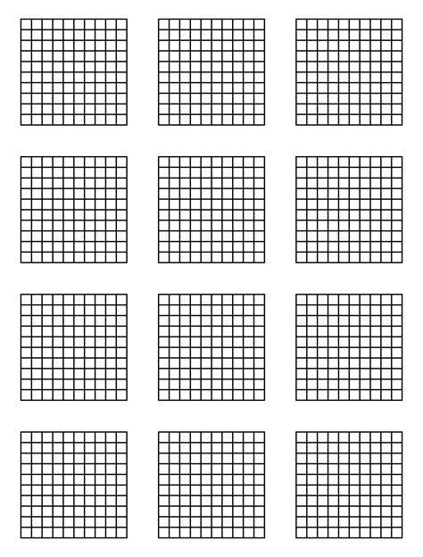 10 X 10 Grid Free Printable