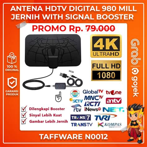 Jual Antena Tv Digital Taffware Signal Booster Amplifier Penguat