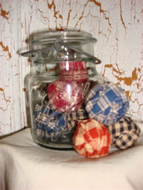 Ball jar with fabric balls | Ball jars, Mason jar crafts, Jar crafts