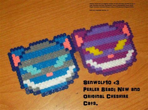 Perler Cheshire Cats By Senwolf10 On Deviantart Perler Bead Art