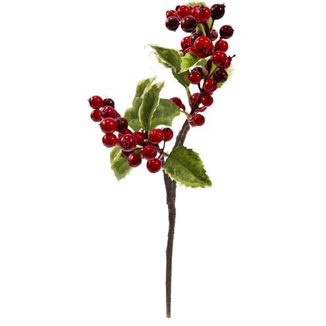 16” Holly Berry Artificial Flower Set Of 6 Nearly Natural