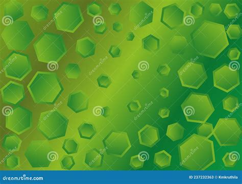 Green Gradient Hexagon Shape Background Graphic Beautiful Elegant Illustration Stock Vector