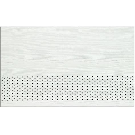 James Hardie 12-in x 144-in Statement Collection HZ5 Arctic White Fiber Cement Vented Soffit at ...