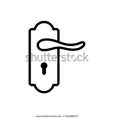 Door Handle Icon Vector Sign Symbols Stock Vector Royalty Free