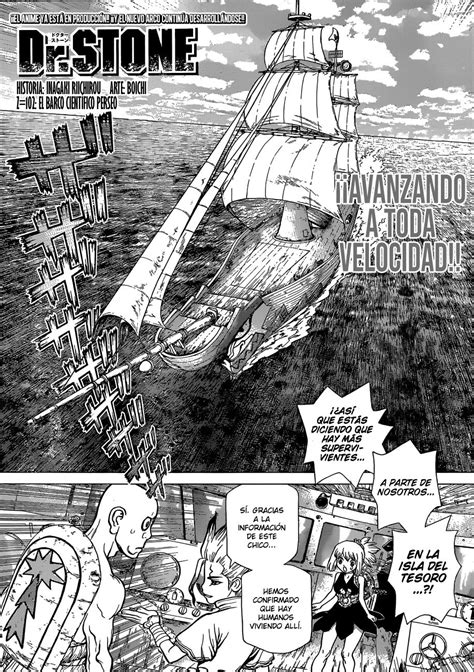 Dr Stone 102 Manga Español La Isla Del Tesoro Barcos Reyes Del Mundo