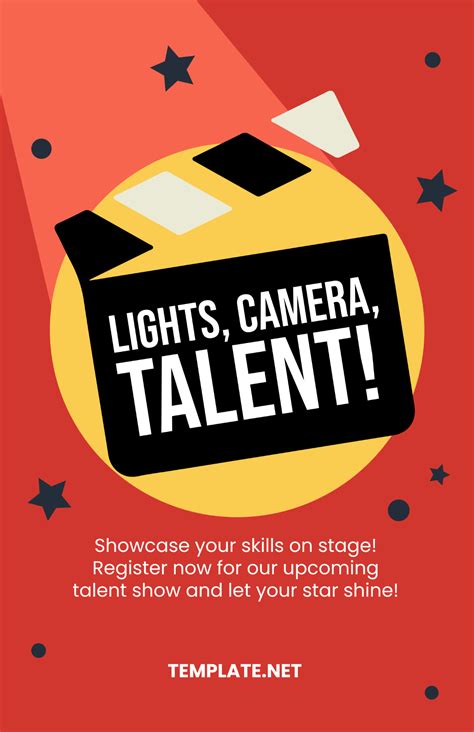 Free Talent Show Poster Template To Edit Online