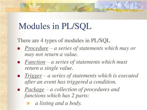 Introduction To Plsql Procedures And Cursors Ppt Download