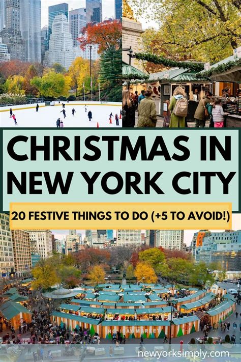 Christmas In New York City With Text Overlay That Reads 20 Festive