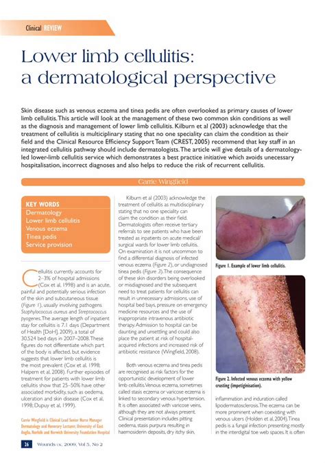 Pdf Lower Limb Cellulitis A Dermatological Perspective Dokumentips