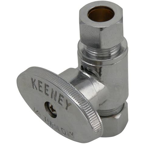 Keeney 38 In Compression X 38 In Compression Brass Quarter Turn Stop Straight Valve In The