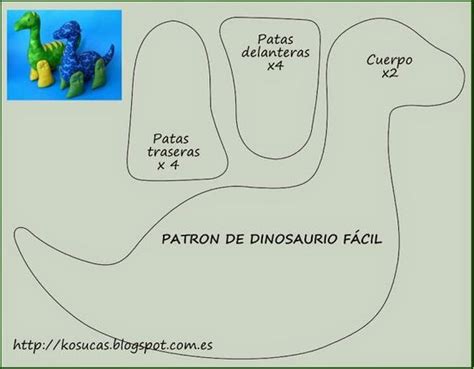 Molde De Dinossauro Para Imprimir Em Feltro E Eva