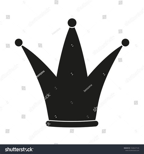 Black White Party Crown Silhouette Fantasy Stock Illustration ...