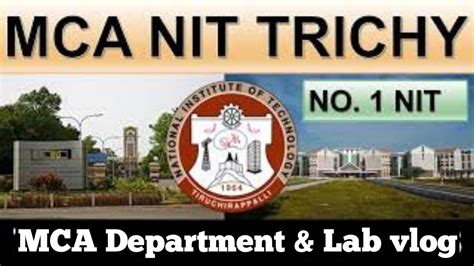 MCA Department And Lab Vlog At NITT Jana At NITT Jee Nimcet