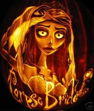 Corpse Bride Scary Pumpkin Carving Halloween Pumpkin Carving