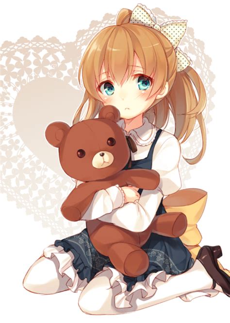 Anime Hugging Teddy Bear