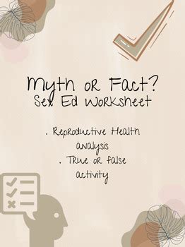 Sex Ed Myth Or Fact Worksheet By Mrs Lile Health Resources TPT