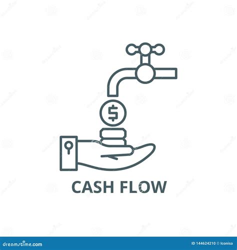 Cash Flow Line Icon Vector Cash Flow Outline Sign Concept Symbol