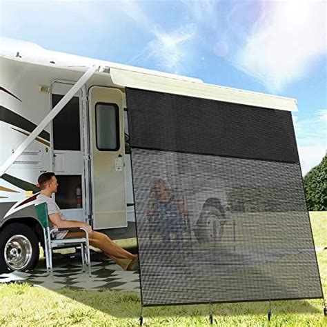 Richeer RV Awning Sun Shade Screen For RV Camper Trailer Motorhome