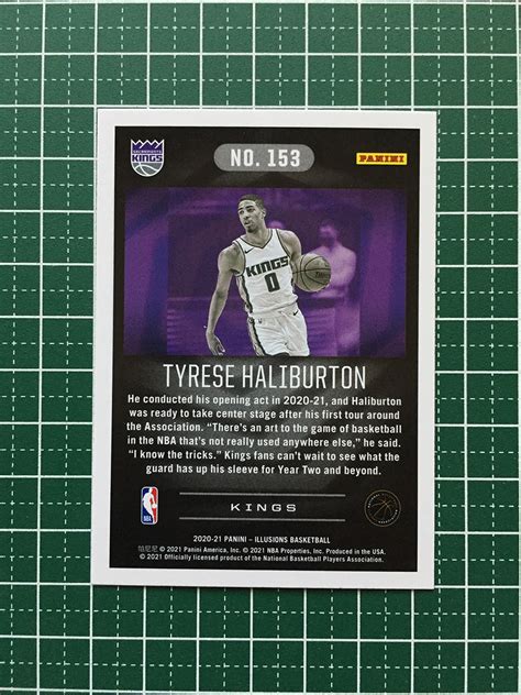 PANINI 2020 21 NBA ILLUSIONS 153 TYRESE HALIBURTON SACRAMENTO KINGS