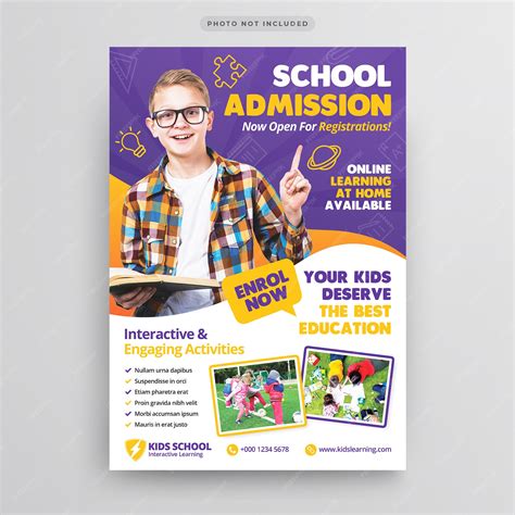 Premium Psd School Education Admission Flyer Template