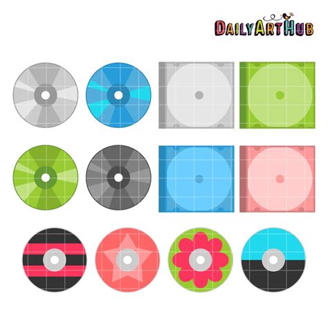 Compact Discs Clip Art Set Daily Art Hub Graphics Alphabets And Svg