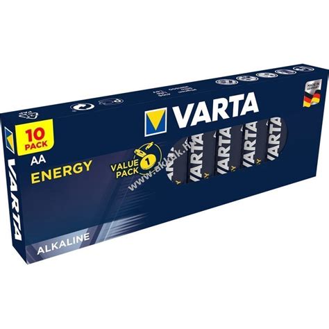 Varta energy 4106 LR6 AA Mignon alkáli mangán ceruza elem 1 5V 10db