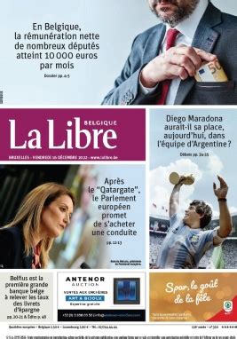 La Libre Belgique N Du D Cembre T L Charger Sur Ipad