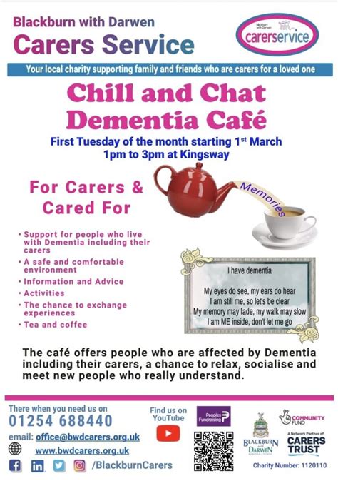 Dementia Cafe Blackburn With Darwen Carers Service