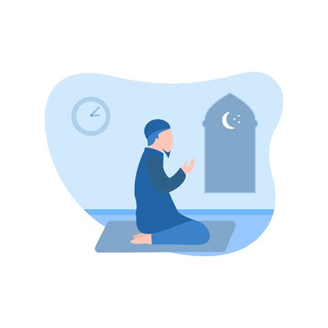 Muslim praying with hands up 1313810 Vector Art at Vecteezy