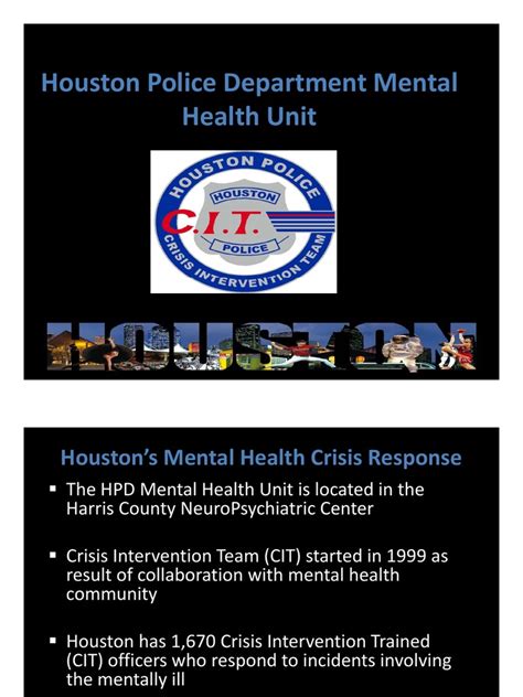 Houston Police Department Mental Health Unit Crisis Intervention Team