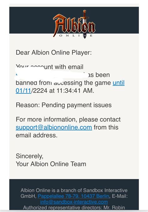 Banned after enquiring about a weird Apple Pay charge : r/albiononline