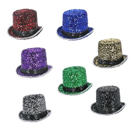 Adults Deluxe Sequin Top Hat