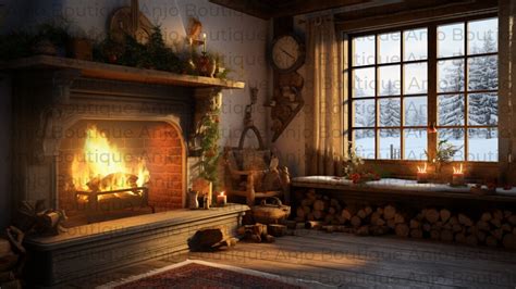 Virtual Background For Zoom Meetings Warm Fireplace Cabin Background