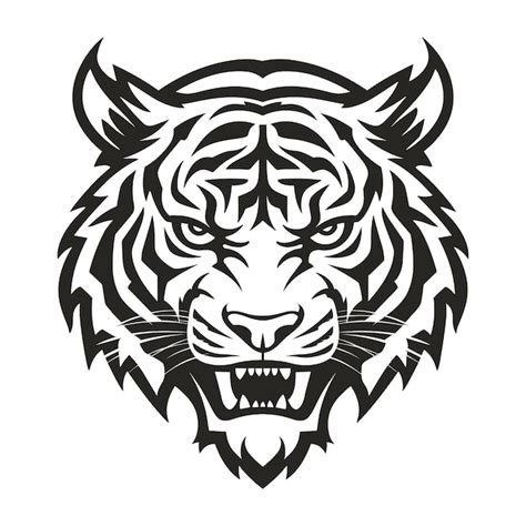 Premium Vector Roaring Tiger Head Sketch Style Drawing Vector