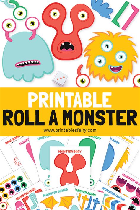 Build A Monster Printable Game The Printables Fairy