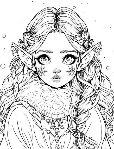 38 Stunning Elf Coloring Pages For Kids And Adults Our Mindful Life