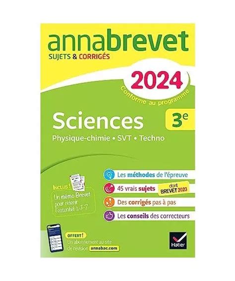 Annales Du Brevet Annabrevet Sciences Physique Chimie Svt