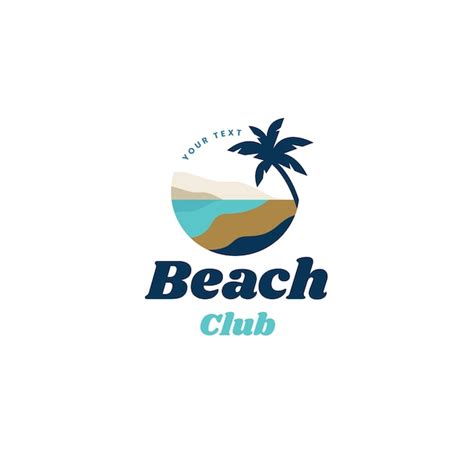 Plantilla De Logotipo De Club De Playa De Dise O Plano Vector Gratis