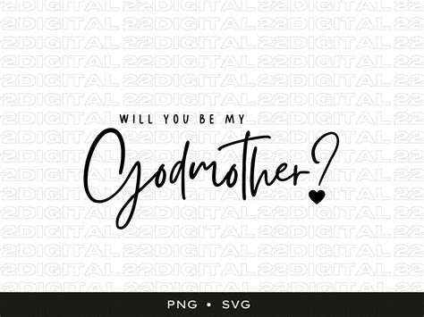 Will You Be My Godmother Svg Godmother Gift Godmother Shirt Best