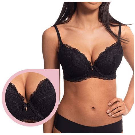 Biustonosz Agio DB 9222 My Body Push Up Czarny Bra Story