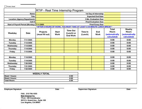 Billable Hours Chart Excel Template