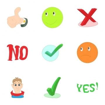 Yes Clipart Hd PNG, Yes And No Button Icon Cartoon Style, Button Icons ...