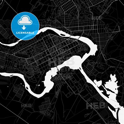 troitsk russia vector map black white hebstreits