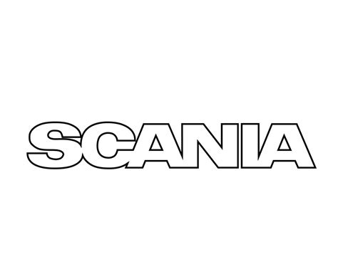 Scania Brand Logo Symbol Name Black Design Swedish Car Automobile