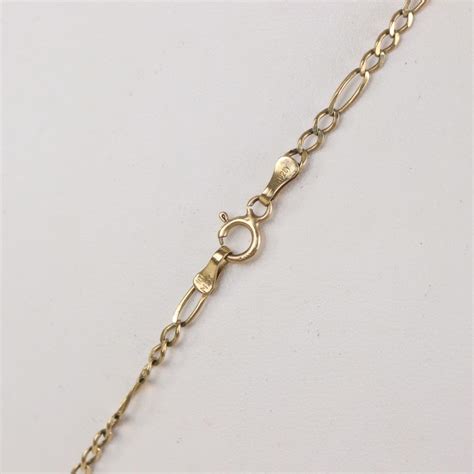 Kt Gold Figaro Chain Necklace Property Room