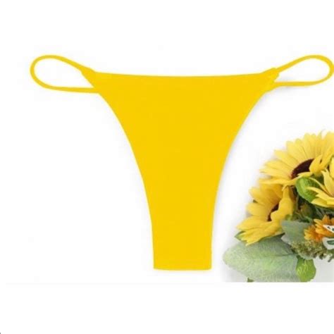 Zaful Swim Zaful Yellow Thong Bikini Poshmark